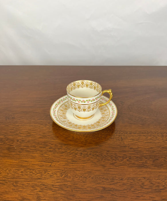 Vintage Limoges Floral Cup and Saucer Set