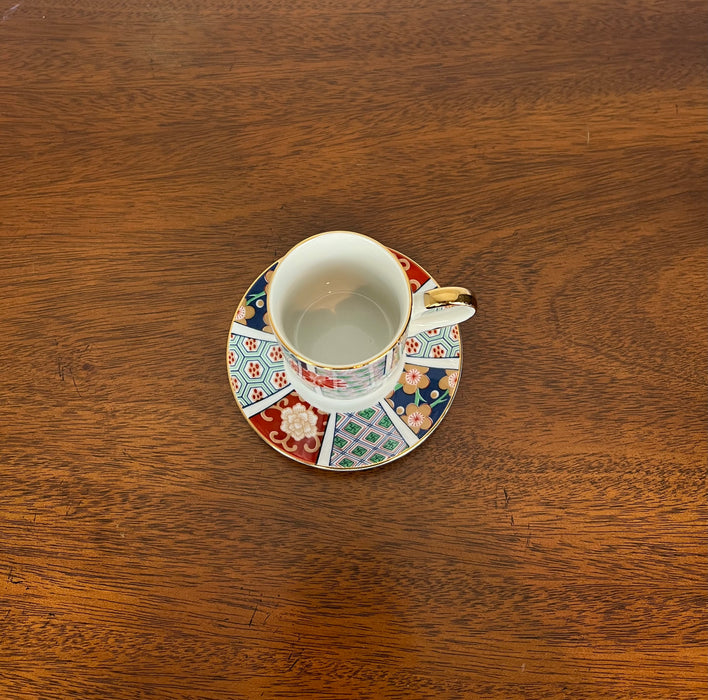 Vintage Japanese Floral Cup and Saucer