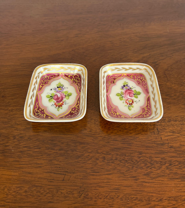 Vintage French Hand Painted Floral Dish