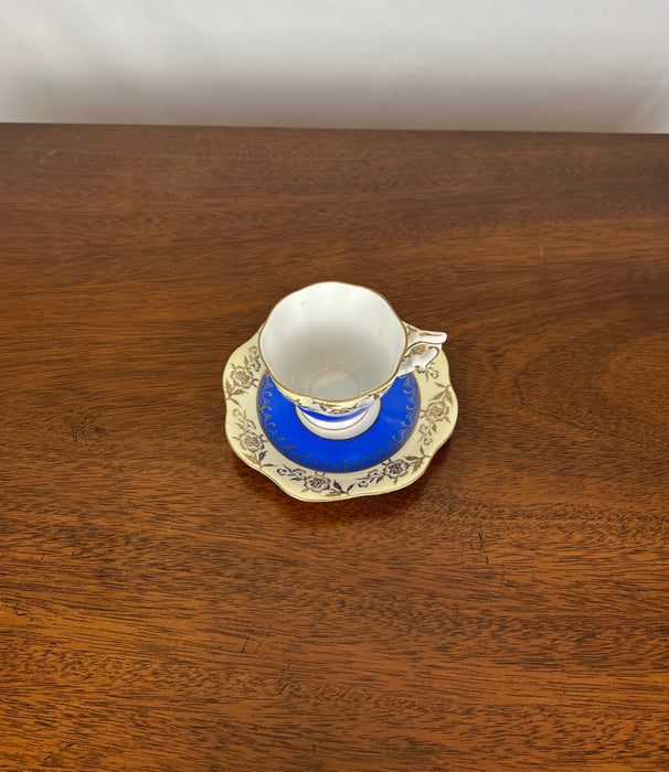 Vintage Blue Hand Painted Rossetti Cup and Saucer