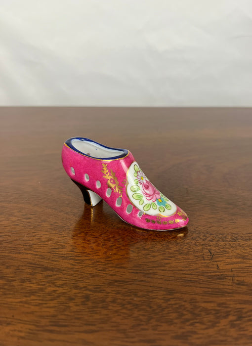 Pink Victorian Porcelain Shoe