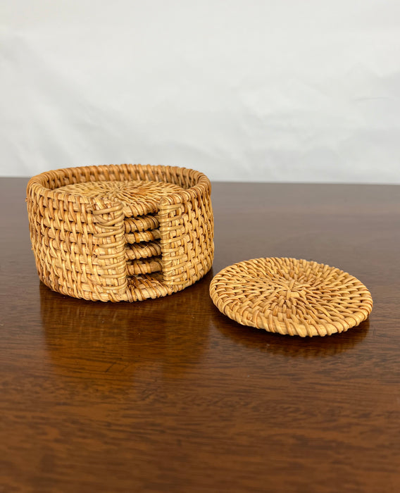 Rattan Coaster Set (6)