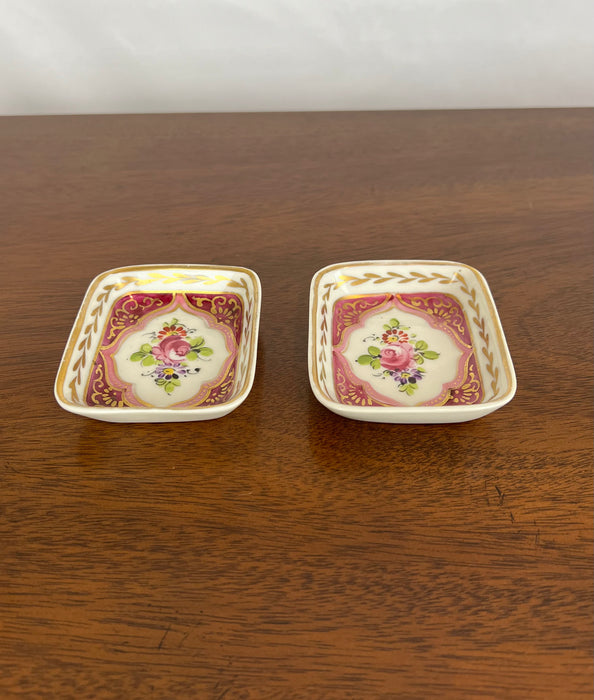 Vintage French Hand Painted Floral Dish