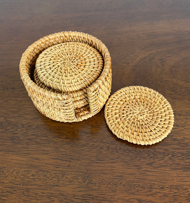 Rattan Coaster Set (6)