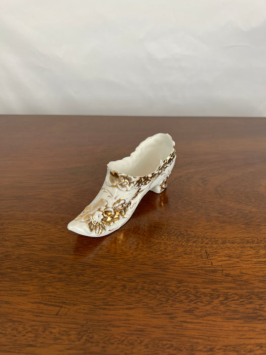 White Victorian Porcelain Shoe