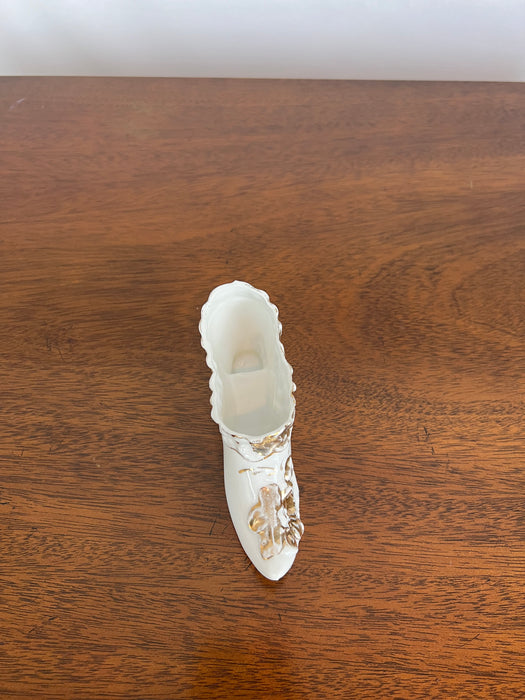 White Victorian Porcelain Shoe