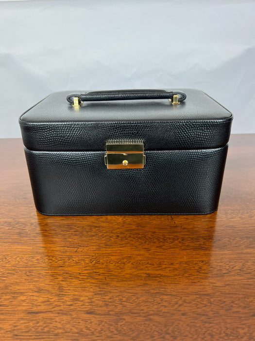 Embossed Leather Jewelry Train Case