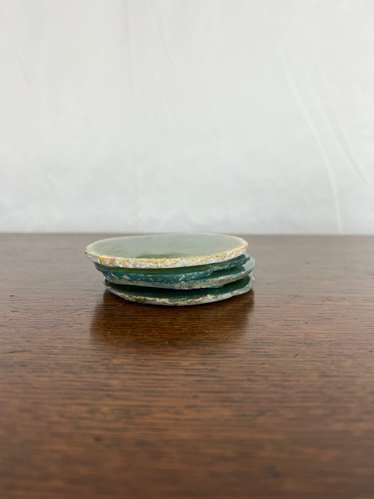 Green Agate Coaster Set (4)