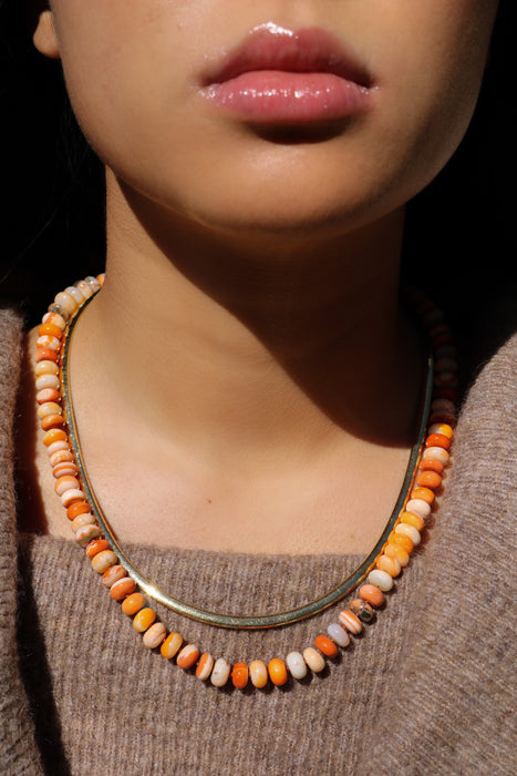 The Carly Orange Opal Necklace