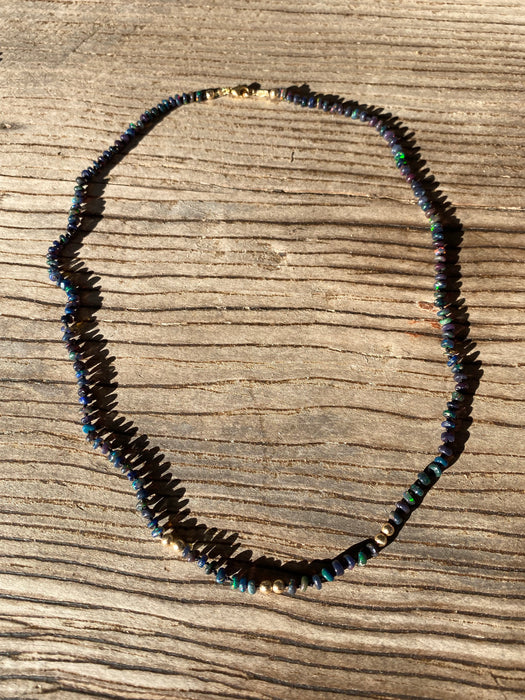 The Francesca Black Opal Necklace