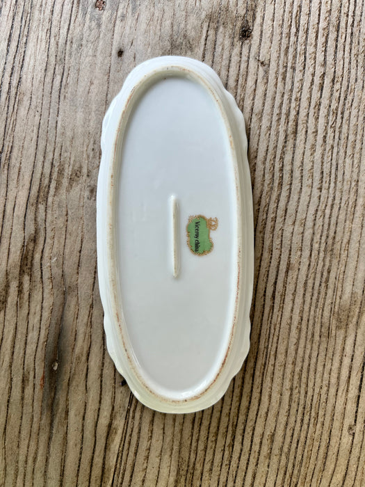 Vintage Floral Oval Dish