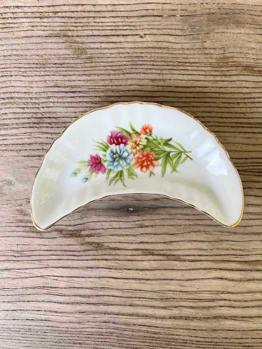 Vintage Japanese Floral Dish