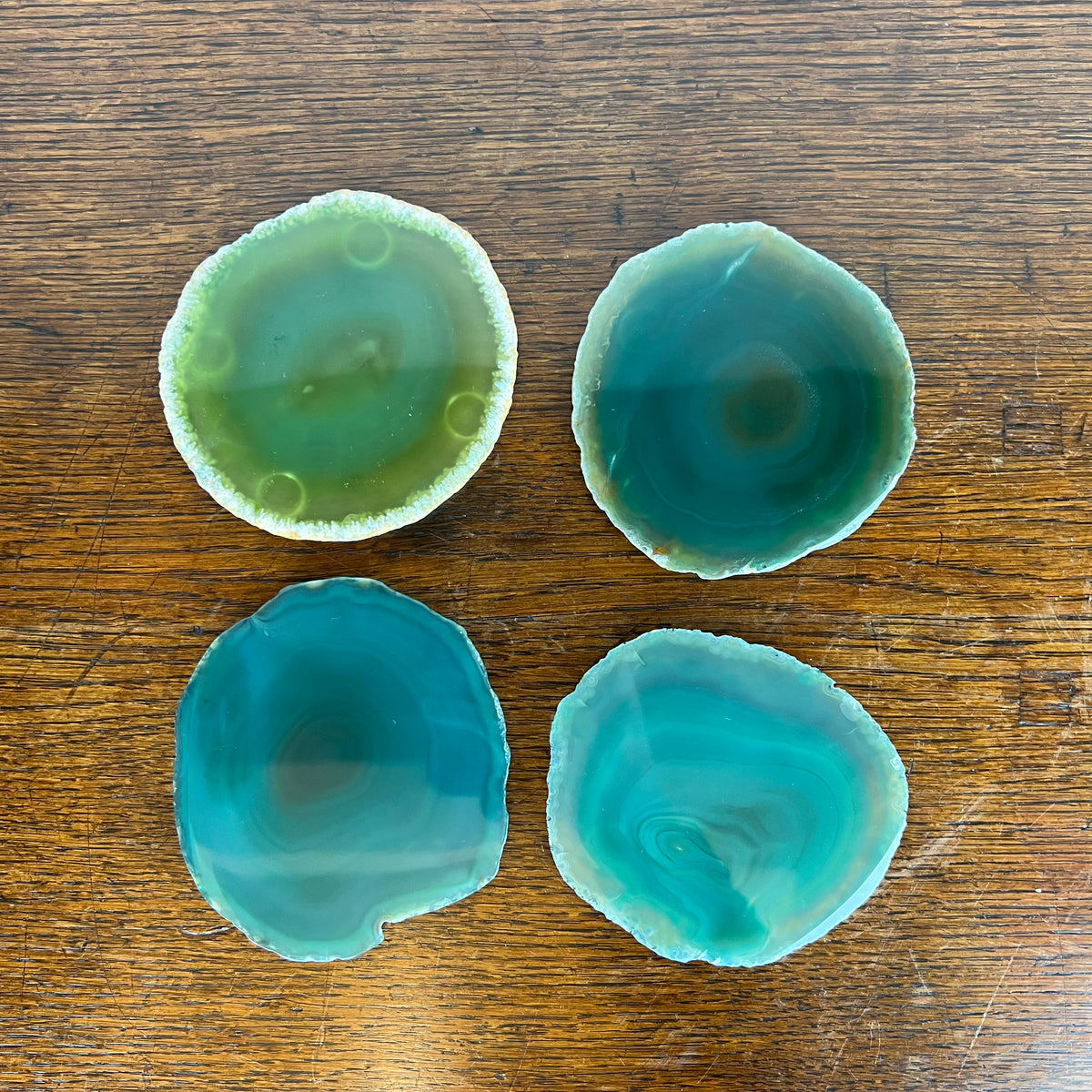 Green agate outlet coasters