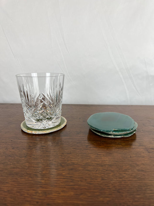 Green Agate Coaster Set (4)